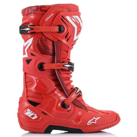 Alpinestars tech 10 boots (solid red)