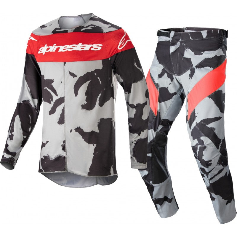 2023 Alpinestars RACER TACTICAL CAST GREY CAMO MARS RED Motocross Gear