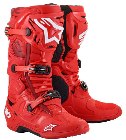 Alpinestars tech 10 boots (solid red)